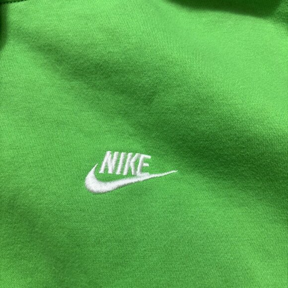Nike Hoodie Men L Green Pullover Hood Sweatshirt Pocket Swoosh Embroidered - Picture 2 of 6